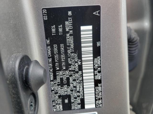 2T2HZMAA5LC167788 - 2020 LEXUS RX 350 SILVER photo 13