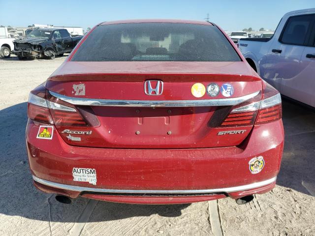 1HGCR2F67HA116717 - 2017 HONDA ACCORD SPORT MAROON photo 6