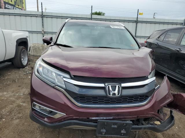 5J6RM4H70GL002225 - 2016 HONDA CR-V EXL BURGUNDY photo 5