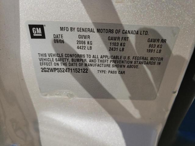 2G2WP552471152122 - 2007 PONTIAC GRAND PRIX 银色 照片 12