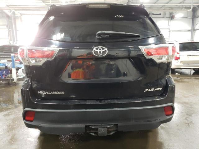 5TDJKRFH6FS179313 - 2015 TOYOTA HIGHLANDER XLE Սև լուսանկար 6