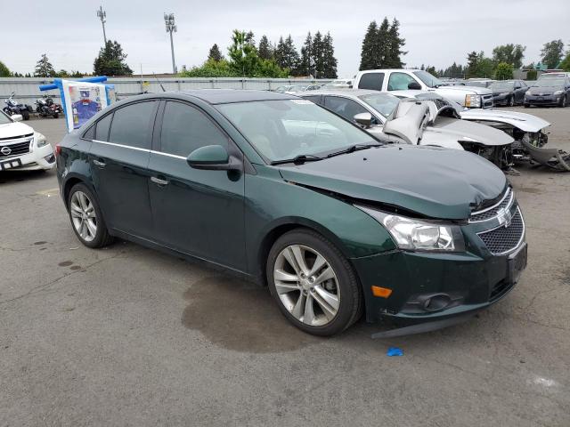 1G1PG5SB0E7378414 - 2014 CHEVROLET CRUZE LTZ GREEN photo 4