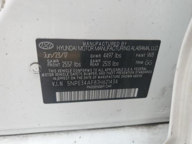 5NPE34AF8JH621434 - 2018 HYUNDAI SONATA SPORT 白色 照片 12