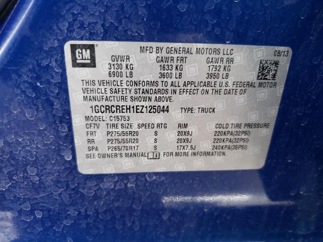 1GCRCREH1EZ125044 - 2014 CHEVROLET SILVERADO C1500 LT BLUE photo 12