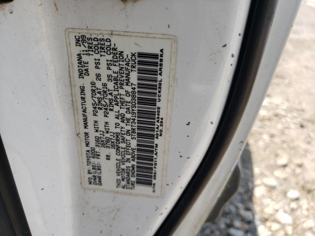 5TBRT3419YS038847 - 2000 TOYOTA TUNDRA ACCESS CAB თეთრი ფოტო 12