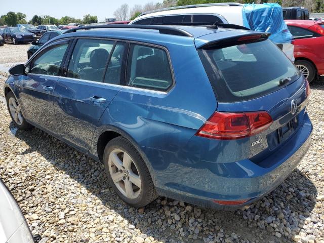 3VWCA7AU1FM501471 - 2015 VOLKSWAGEN GOLF SPORT TDI S BLUE photo 2