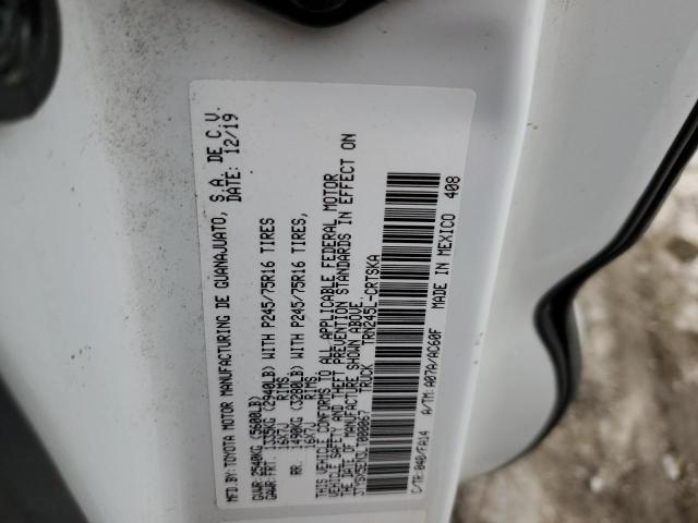 3TYSX5EN3LT000067 - 2020 TOYOTA TACOMA ACCESS CAB Weiß Foto 12