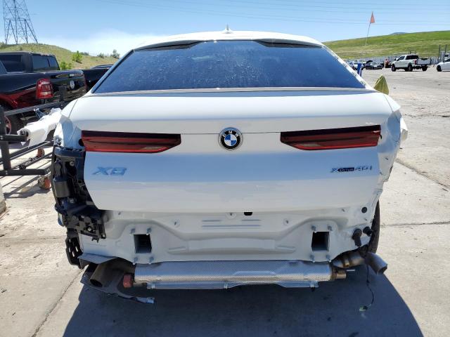 5UXCY6C04N9M15943 - 2022 BMW X6 XDRIVE40I WHITE photo 6