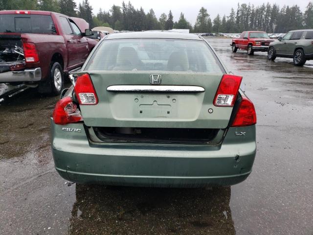 2HGES16553H500598 - 2003 HONDA CIVIC LX GREEN photo 6