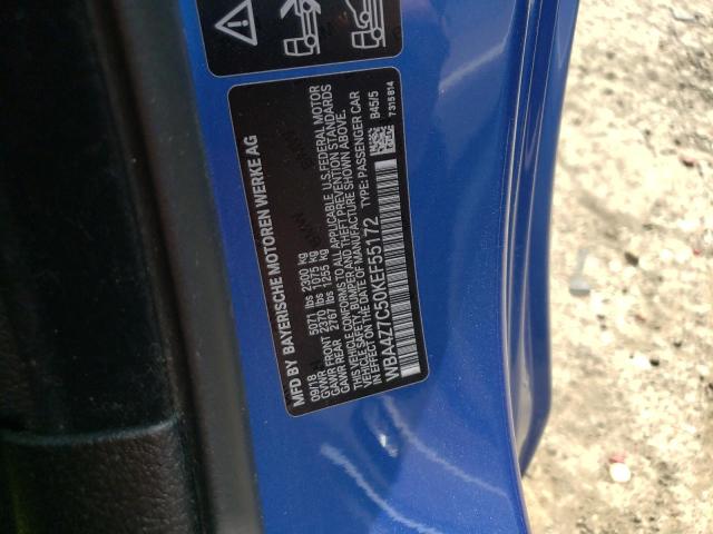 WBA4Z7C50KEF55172 - 2019 BMW 440XI BLUE photo 12