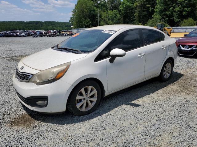 KNADN4A32E6328153 - 2014 KIA RIO EX WHITE photo 1