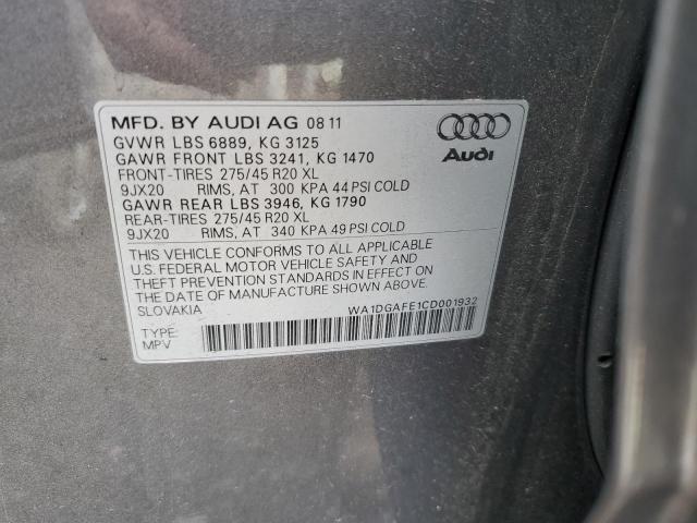 WA1DGAFE1CD001932 - 2012 AUDI Q7 PRESTIGE GRAY photo 12