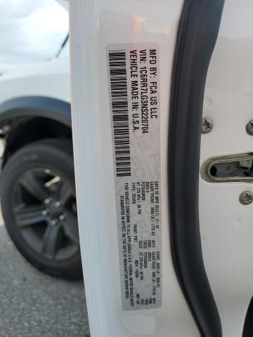 1C6RR7LG3NS220704 - 2022 RAM 1500 CLASS SLT თეთრი ფოტო 12