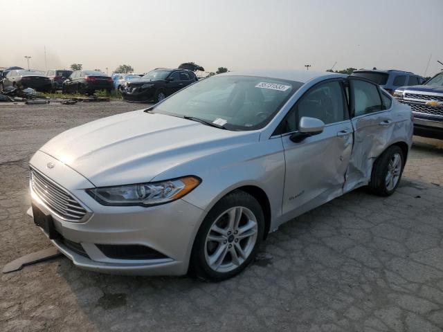 3FA6P0UU4JR221109 - 2018 FORD FUSION S HYBRID SILVER photo 1