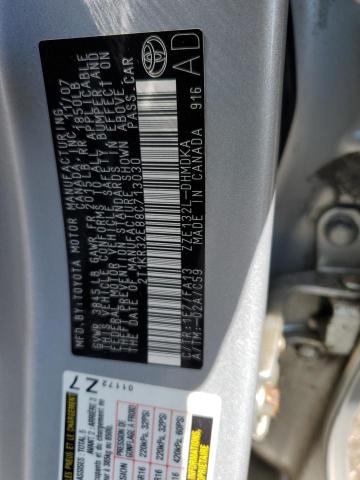 2T1KR32E88C713030 - 2008 TOYOTA COROLLA MA XR SILVER photo 13