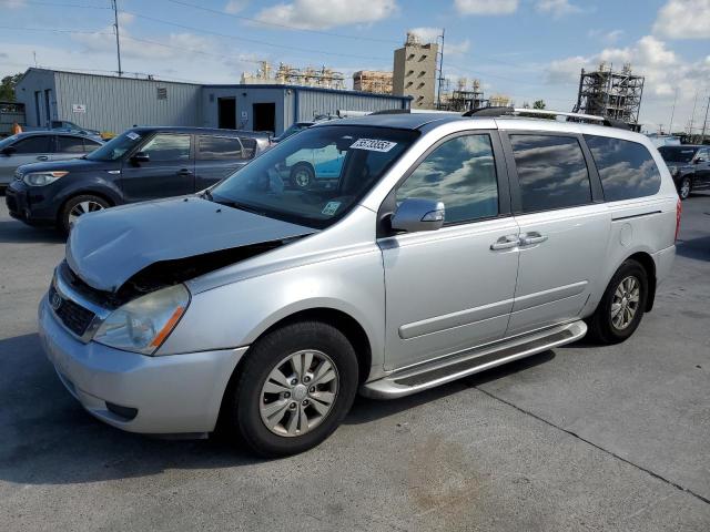 KNDMG4C77C6445642 - 2012 KIA SEDONA LX SILVER photo 1