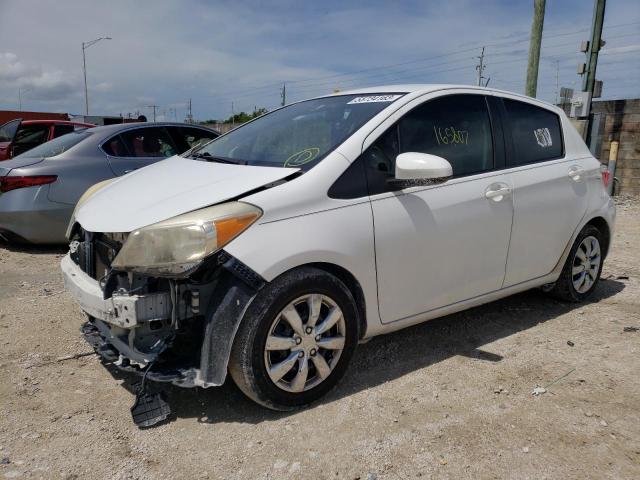 JTDKTUD39CD540276 - 2012 TOYOTA YARIS WHITE photo 1