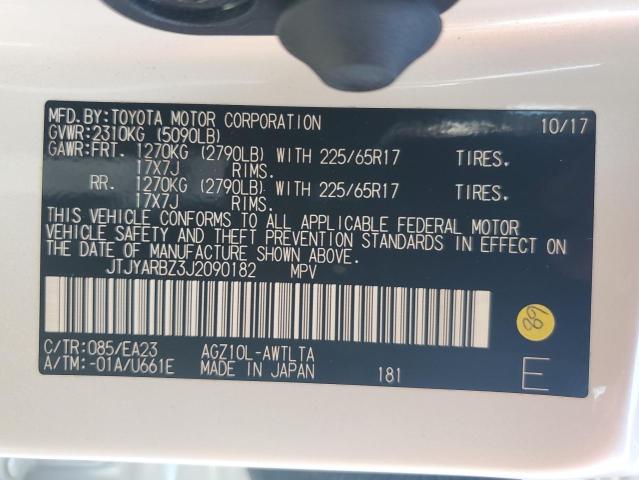 JTJYARBZ3J2090182 - 2018 LEXUS NX 300 BASE Biały zdjęcie 13