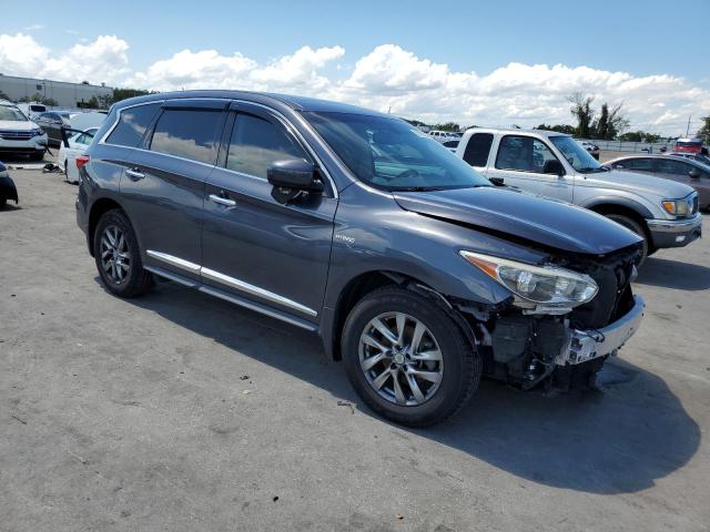 5N1CL0MN9EC511413 - 2014 INFINITI QX60 HYBRID GRAY photo 4