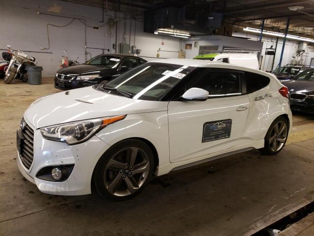 KMHTC6AE6DU138475 - 2013 HYUNDAI VELOSTER TURBO WHITE photo 1