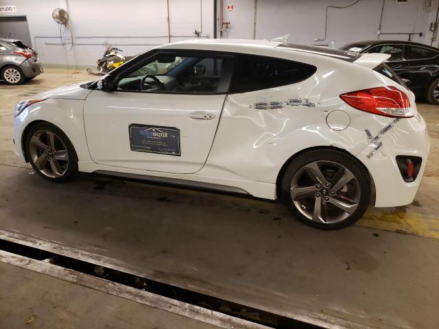 KMHTC6AE6DU138475 - 2013 HYUNDAI VELOSTER TURBO WHITE photo 2