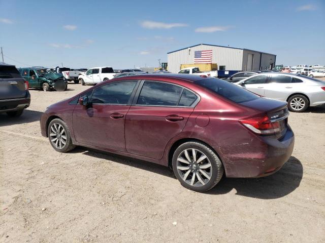 19XFB2F95FE078912 - 2015 HONDA CIVIC EXL 勃艮第红 照片 2