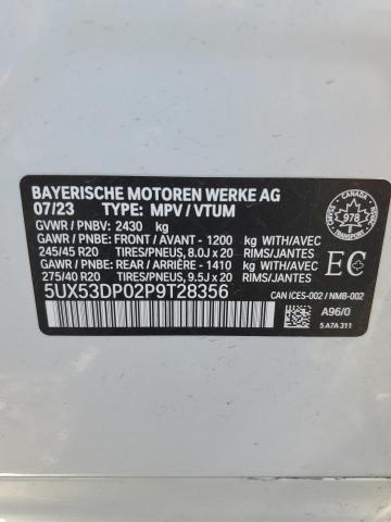 5UX53DP02P9T28356 - 2023 BMW X3 XDRIVE30I Ağ foto 14