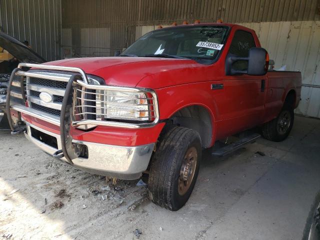 1FTWF31596EA70340 - 2006 FORD F350 SRW SUPER DUTY RED photo 2