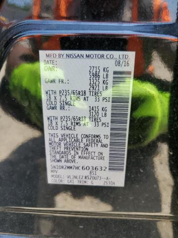 5N1DR2MM7HC603632 - 2017 NISSAN PATHFINDER S BLACK photo 14