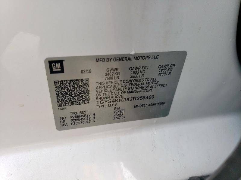 1GYS4KKJXJR256460 - 2018 CADILLAC ESCALADE ESV PLATINUM თეთრი ფოტო 14