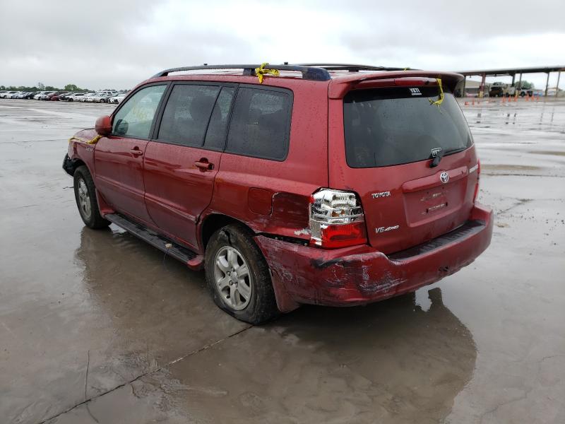 JTEHF21A220048604 - 2002 TOYOTA HIGHLANDER LIMITED RED photo 3