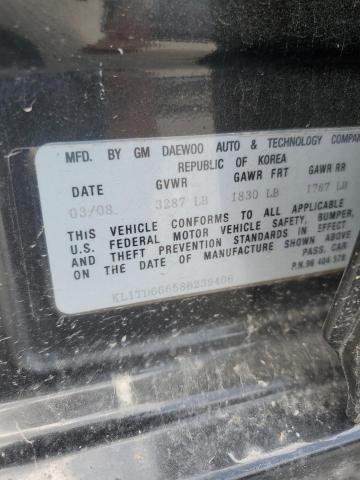 KL1TD66658B239406 - 2008 CHEVROLET AVEO BASE Qara foto 12