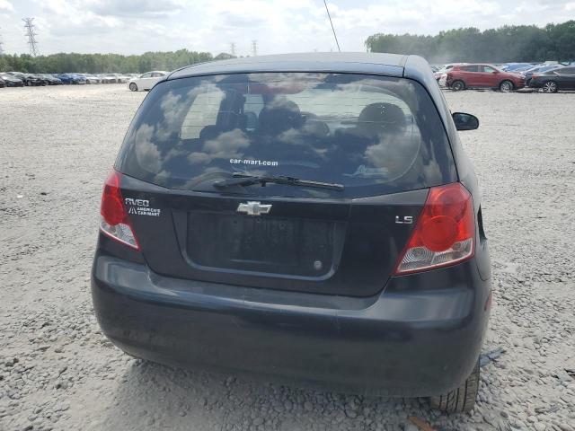 KL1TD66658B239406 - 2008 CHEVROLET AVEO BASE BLACK photo 6