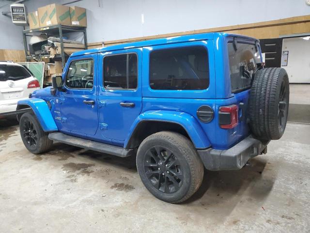 1C4JJXP60MW702990 - 2021 JEEP WRANGLER U SAHARA 4XE BLUE photo 2