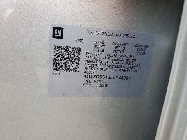 1G1ZG5ST3LF144367 - 2020 CHEVROLET MALIBU RS 银色 照片 13