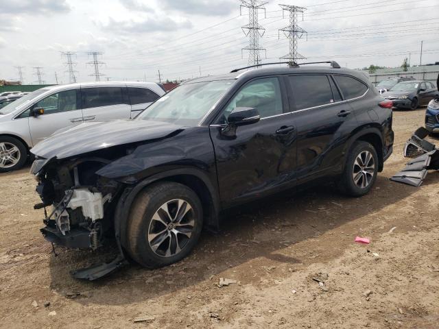 5TDGZRBH6NS573727 - 2022 TOYOTA HIGHLANDER XLE BLACK photo 1