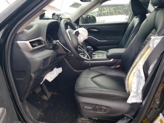 5TDGZRBH6NS573727 - 2022 TOYOTA HIGHLANDER XLE BLACK photo 7