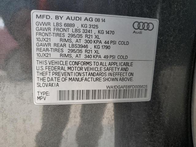 WA1DGAFE6FD005625 - 2015 AUDI Q7 PRESTIGE GRAY photo 13
