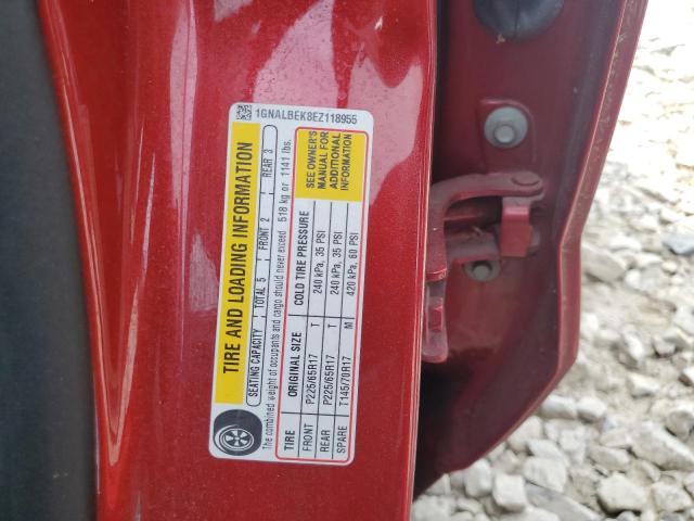 1GNALBEK8EZ118955 - 2014 CHEVROLET EQUINOX LT RED photo 14