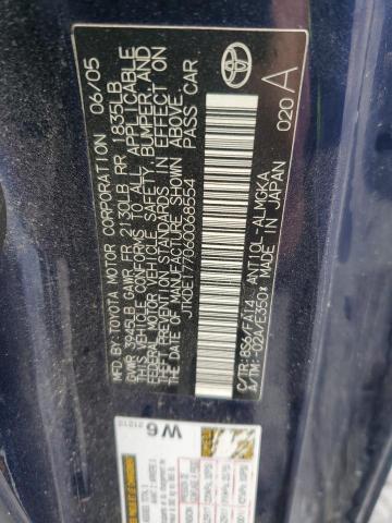 JTKDE177060068554 - 2006 TOYOTA SCION TC 蓝色 照片 12