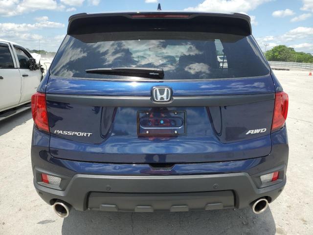 5FNYF8H53NB029730 - 2022 HONDA PASSPORT EXL أزرق صورة 6