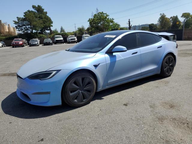 5YJSA1E66NF485200 - 2022 TESLA MODEL S ლურჯი ფოტო 1