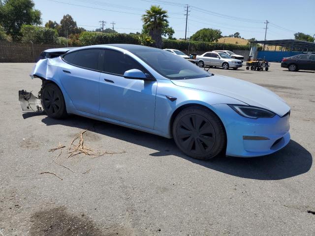 5YJSA1E66NF485200 - 2022 TESLA MODEL S ლურჯი ფოტო 4
