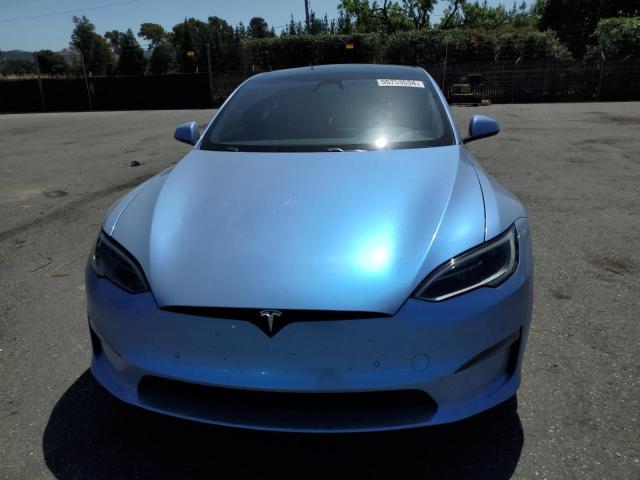 5YJSA1E66NF485200 - 2022 TESLA MODEL S ლურჯი ფოტო 5