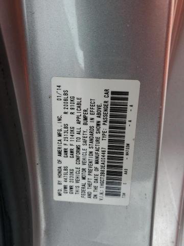 1HGCT2B83EA004467 - 2014 HONDA ACCORD EXL SILVER photo 12