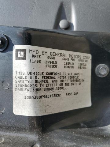 1G8AJ58F96Z153532 - 2006 SATURN ION LEVEL 2 GRAY photo 12