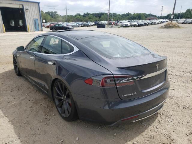 5YJSA1H21EFP63879 - 2014 TESLA MODEL S Մոխրագույն լուսանկար 3
