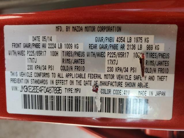 JM3KE2BE4F0487895 - 2015 MAZDA CX-5 SPORT RED photo 14