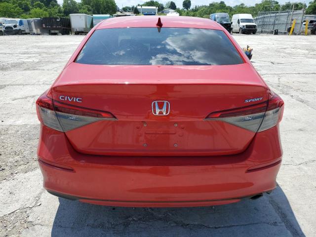 2HGFE2F53NH554261 - 2022 HONDA CIVIC SPORT RED photo 6