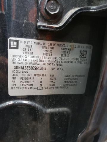 3GNAL3E58CS615045 - 2012 CHEVROLET CAPTIVA SPORT BLACK photo 13